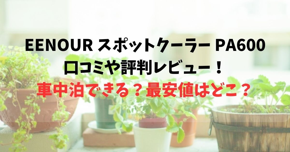 EENOUR スポットクーラー PA600の口コミや評判レビュー！車中泊や最安値は？
